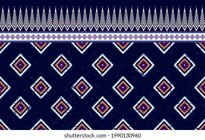 Aztec ethnic Indian seamless pattern design. Ikat fabric carpet mandala ornament native boho chevron textile decoration. Geometric African American texture embroidery patterns vector illustrations.