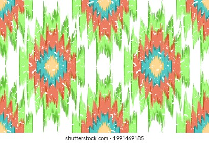 Aztec ethnische indische Muster Design nahtlos. Aztekteppich mandala Ornament native boho chevron Textil Dekoration. Ikat-afrikanische geometrische Stickereimuster, Vektorgrafik-Hintergrund 