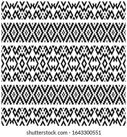 Aztec Ethnic Pattern Black White Color Stock Vector (Royalty Free ...