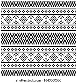 aztec ethnic pattern in black and white color. Indoan, Native, Navajo, Inca background design vector