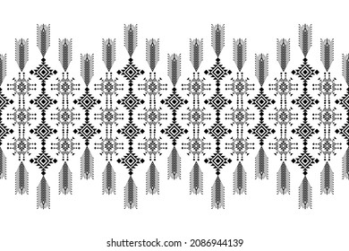 Aztec ethnic pattern design. Aztec pattern carpet mandala Native American chevron textile decoration wallpaper. Tribal turkey African Indian traditional embroidery vector illustration background
