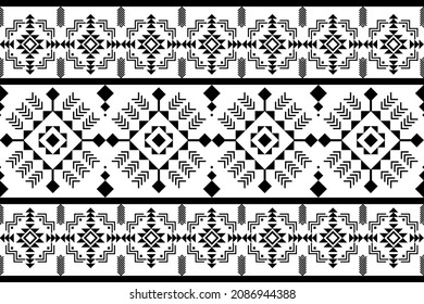 Aztec ethnic pattern design. Aztec pattern carpet mandala Native American chevron textile decoration wallpaper. Tribal turkey African Indian traditional embroidery vector illustration background