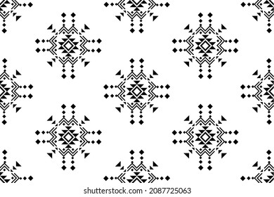 Aztec ethnic pattern design. Aztec pattern carpet mandala Native American chevron textile decoration wallpaper. Tribal turkey African Indian traditional embroidery vector illustration background