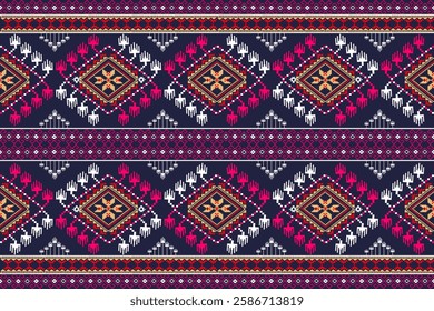 Aztec ethnic pattern Geometric pattern tribal. Border decoration. Design for background wallpaper vector illustration textile fabric clothing carpet embroidery.  