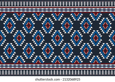 Aztec ethnic pattern traditional. Geometric pattern in tribal. Border decoration. Design for background, wallpaper, vector illustration, textile, fabric, clothing, batik, carpet, embroidery.