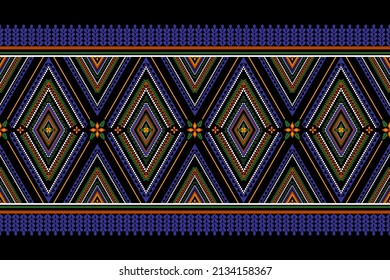 Aztec ethnic pattern traditional. Geometric pattern in tribal. Flower, border decoration. Design for background, wallpaper, vector illustration, textile, fabric, clothing, batik, carpet, embroidery.