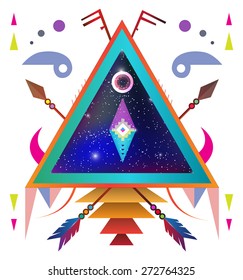 Aztec ethnic print background