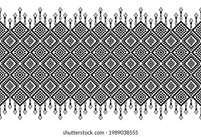 Aztec ethnic seamless pattern. Geometric fabric carpet ornament native boho chevron textile decoration. African American Indian patterns style embroidery vector illustrations background.