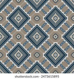 Aztec ethnic seamless pattern. Geometric native traditional. Design for background,carpet,wallpaper,clothing,wrapping,batic,fabric,vector illustraion.embroidery style.