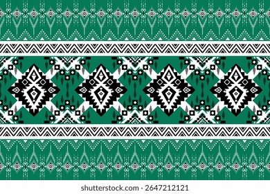 Patrón étnico azteca sin fisuras. Geométrica nativa tradicional. Diseño para el fondo, alfombra, Fondo de pantalla, ropa, envoltura, batic, tela, ilustración de Vector. estilo de bordado. 