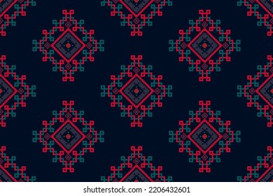 Aztec fabric carpet boho mandalas textile decorate wallpaper. Ikat ethnic seamless pattern decoration design. Tribal native motif decorative elements traditional embroidery vector background 