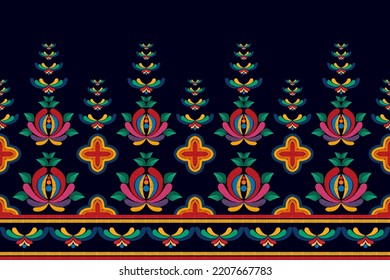 Aztec fabric carpet boho mandalas textile decorate wallpaper. Ikat ethnic seamless pattern decoration design. Tribal native motif decorative elements traditional embroidery vector background 