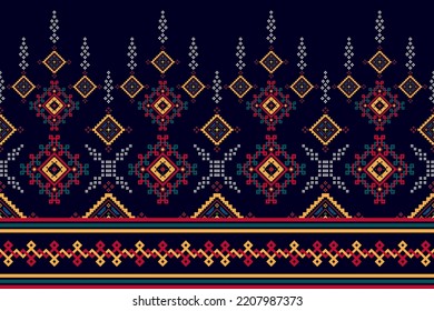 Moqueta de tela azteca con mandalas textiles decoran papel pintado. El diseño de la decoración de los patrones étnicos Ikat es impecable. Motif indígena tribal elementos decorativos fondo vectorial de bordado tradicional 