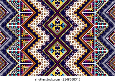 Moqueta de tela azteca mandala adorno de decoración textil de chevron étnico papel de pared. Diseño de patrones étnicos geométricos abstractos tribales boho.turquía nativa fondo de vectores de bordado tradicional africano 