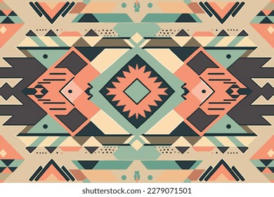 Color pastel azteca geo sin fisuras. Resumen de la antigua antigua línea tribal de la antigua tradición folk tradicional. Ornate elegante vintage retro moderno estilo minimalista para tela textil 