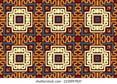 Patrones africanos geométricos azteca tela de África Patrón de nación navajo Ornamento arte tradicional vestido mexicano Diseño para papel impreso textura de fondo de papel  