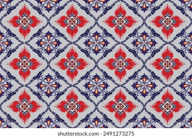 Aztec geometric art ornament print, Design for carpet , cover, wallpaper, wrapping, fabric, clothing,  Abstract Ethnicart, Seamless pattern in tribal, folk embroidery, and Mexican style