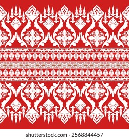 Aztec geometric art ornament print, Design for carpet , cover, wallpaper, wrapping, fabric, clothing,  Abstract Ethnicart, Seamless pattern in tribal, folk embroidery, and Mexican style