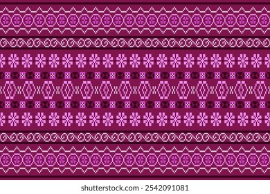 Aztec geometric art ornament.Embroidery ethnic oriental pixel art pattern.Ethnic geometric fabric pattern Cross Stitch.Abstract,vector,illustration,Texture,frame,decoration,motifs,silk wallpaper
