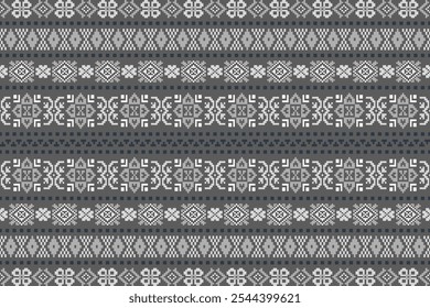 Aztec geometric art ornament.Embroidery ethnic oriental pixel art pattern.Ethnic geometric fabric pattern Cross Stitch.Abstract,vector,illustration,Texture,frame,decoration,motifs,silk wallpaper