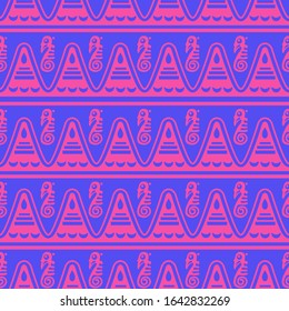 Aztec geometric background. Ethnic seamless pattern. Stylish Navajo design. Modern abstract wallpaper. Vector illustration