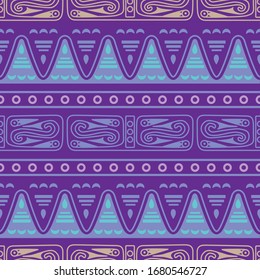Aztec geometric background Ethnic seamless pattern. Stylish Navajo design. Modern abstract wallpaper. Vector illustration