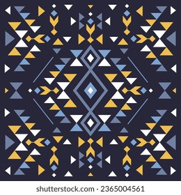 Aztec geometric ornament. Ethnic design wallpaper, fabric, cover, textile, rug, blanket.