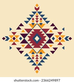 Aztec geometric ornament. Ethnic design wallpaper, fabric, cover, textile, rug, blanket.