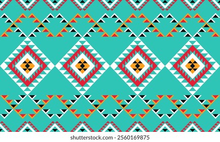 Aztec geometric pattern in dynamic blue tones. Aztec inspired design for scarf kerchief shirt fabric tablecloth pillow carpet rug phones cases clothing textile fabric print design.