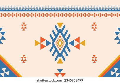 Aztec geometric print. Seamless pattern in tribal. Abstract background with ethnic Aztec ornament. Geometric ethnic pattern. Design for wallpaper, Fabric, rug, clothing, scarf. Native motif patterns.