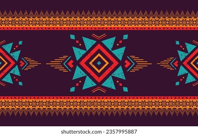 Azteken geometrischer Ausdruck in Stammesgebieten. Indisches amerikanisches Muster. Abstrakter Hintergrund mit ethnischen Azteken-Ornamenten. Design für Tapete, Stoffe, Teppich, Kleidung, Schal. Grunge Textur im Stamm. Boho-Motive.