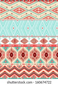 Aztec geometric seamless pattern