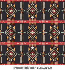 Aztec geometric seamless pattern. Native southwest american, indian print. Ethnic design wallpaper, fabric, cover, textile, weave, wrapping.