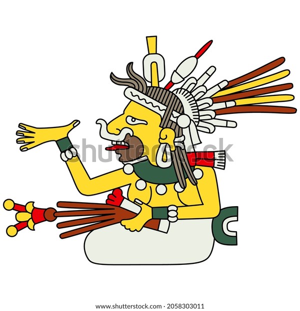 Aztec Goddess Native American Art Mexican Stock Vector (Royalty Free ...