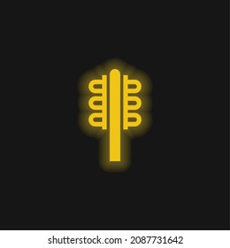 Aztec Hammer Of Mexico yellow glowing neon icon