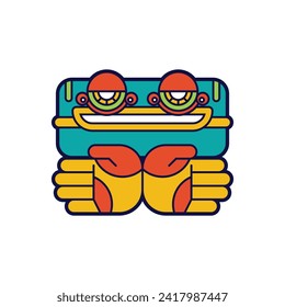 aztec icon logo design vector