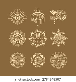 Aztec Icon Ornament Object Illustration