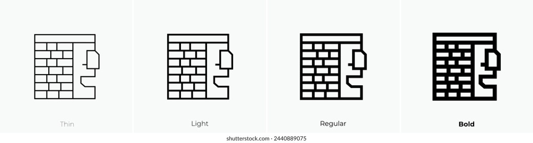 aztec icon. Thin, Light Regular And Bold style design isolated on white background