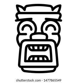Aztec idol icon. Outline aztec idol vector icon for web design isolated on white background