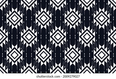 Aztec ikat ethnic pattern design. fabric carpet mandala ornament boho chevron textile decoration wallpaper. Geometric traditional embroidery vector African American texture Illustrations background 