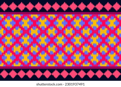 Aztec Ikat geometric triangle ethnic seamless pattern. Tribal Native American, African, Mexican, Moroccan, Egyptian, Peruvian style. Design for clothing, fabric, texture, textile, home decor, Sarong.