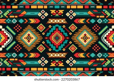 Aztec Italian seamless pattern multicolor background. Abstract traditional folk old ancient antique tribal ethnic graphic line. Ornate elegant luxury vintage retro style for texture textile fabric.