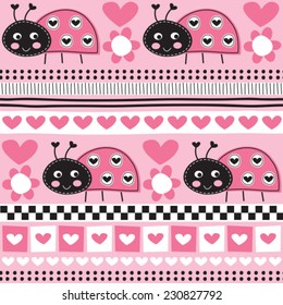 aztec ladybird pattern vector illustration