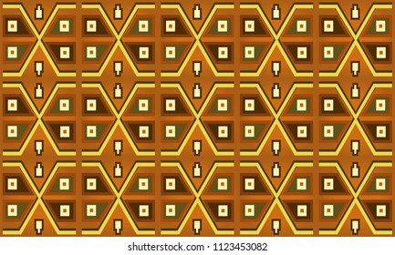 Aztec language pattern design seamless vector. Abstract geometric border texture boho style. Chile ornament motif. Vector illustration for web or print design.