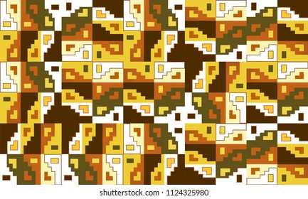 Aztec language pattern design seamless vector. Abstract geometric border texture boho style. Chile ornament motif. Vector illustration for web or print design.