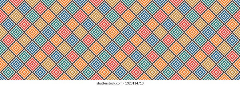 Aztec like style pattern illustration