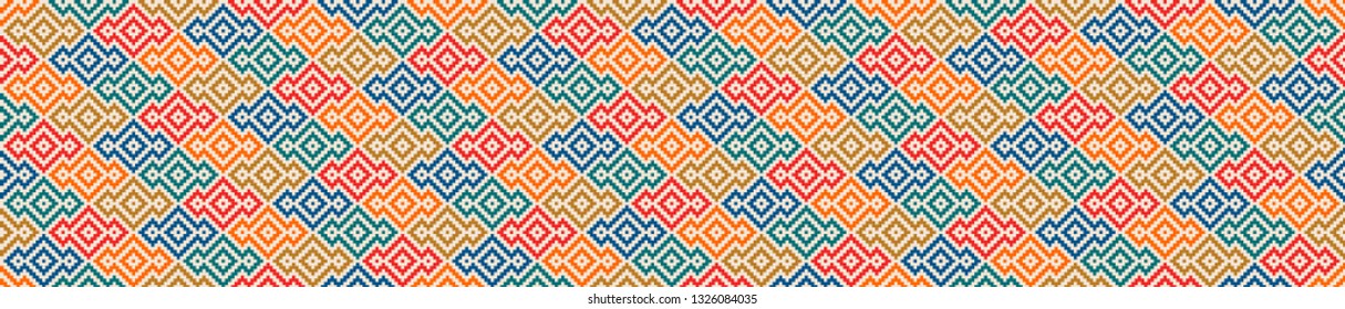 Aztec like style pattern illustration