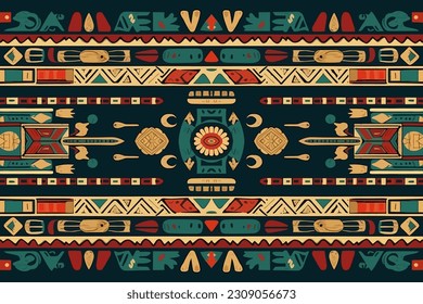 Aztec luxury Egyptian pattern old antique tribal ethnic graphic line. Ornate elegant luxury vintage retro modern style. For texture textile background backdrop tile wallpaper. Abstract art Egypt.