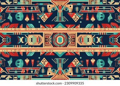 Aztec luxury Egyptian pattern old antique tribal ethnic graphic line. Ornate elegant luxury vintage retro modern style. For texture textile background backdrop tile wallpaper. Abstract art Egypt.