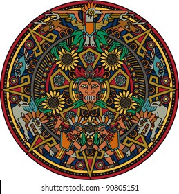 Aztec Mandala svg